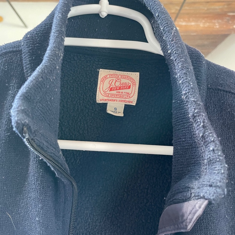 Navy Fleece J.Crew Vest - Small